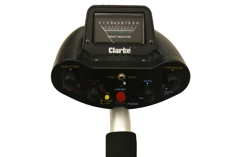 Clarke MD1500 Professional Metal Detector Control Panel