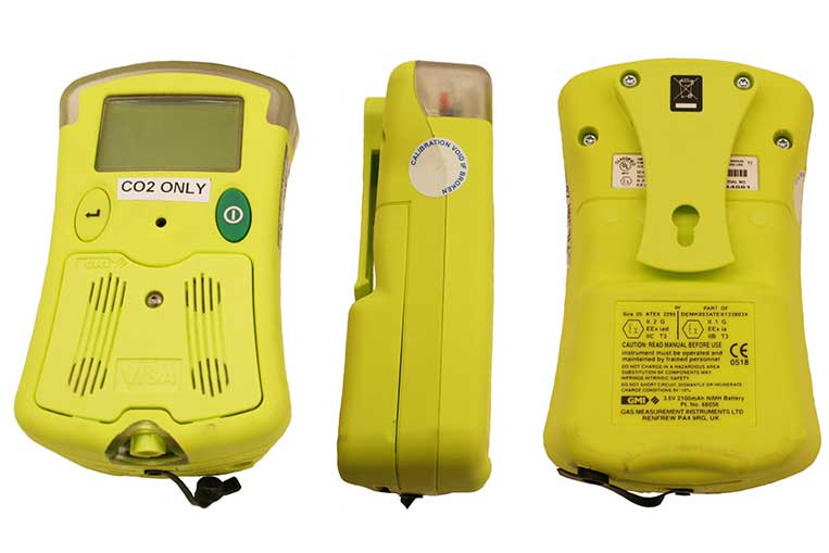 Front, Side and Back Views of the GMI CO2 Monitor