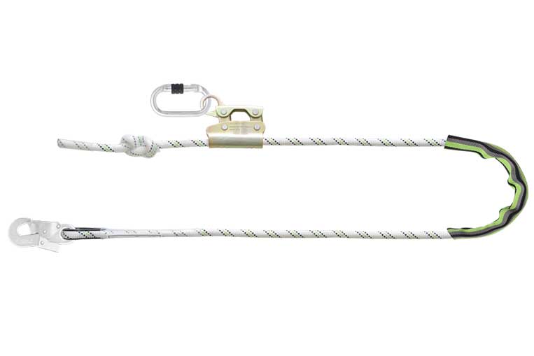 Work Positioning Kernmantle Rope Lanyard with Grip Adjuster